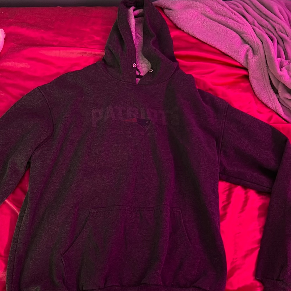Grey patriots hoodie